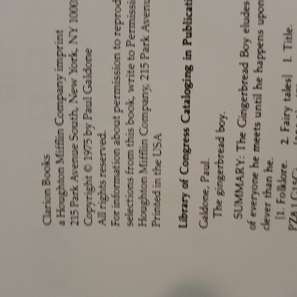 Vtg 1975, The Gingerbread Boy, by Paul Galdone, Softcover Book - Picture 4 of 9